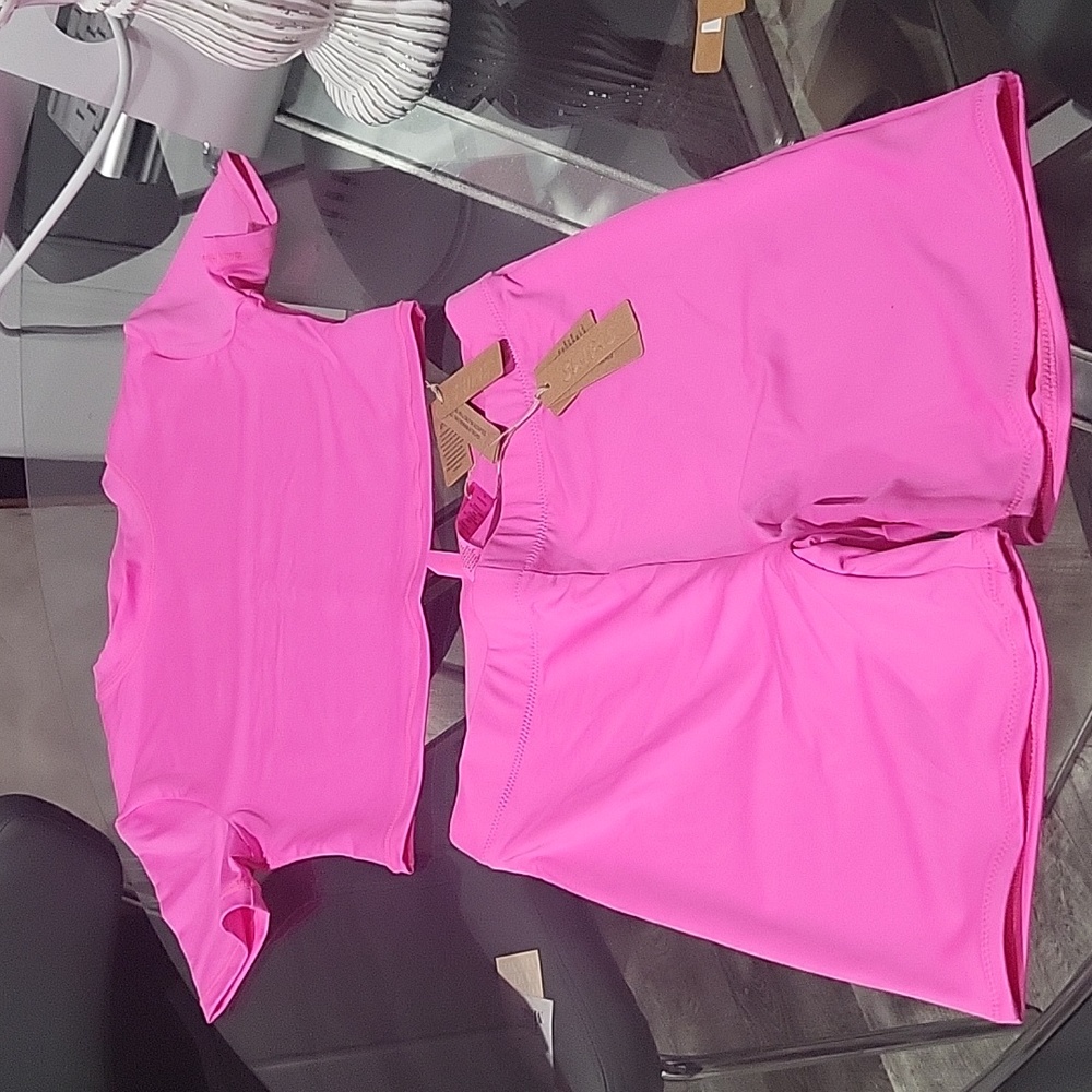 Skims top and shorts